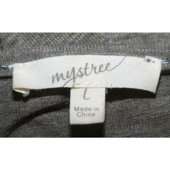 Mystree Ladies L Maxi Brown Shift Tencel 1/4 Button Up Lagenlook - Picture 6 of 7